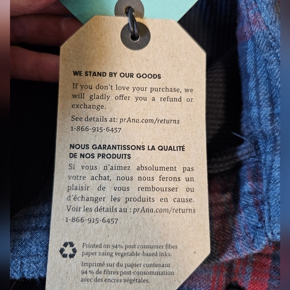 Prana Glover Park Men's Lined Flannel Shirt Jacket Plaid, Dark Sky, SMALL - Picture 13 of 13